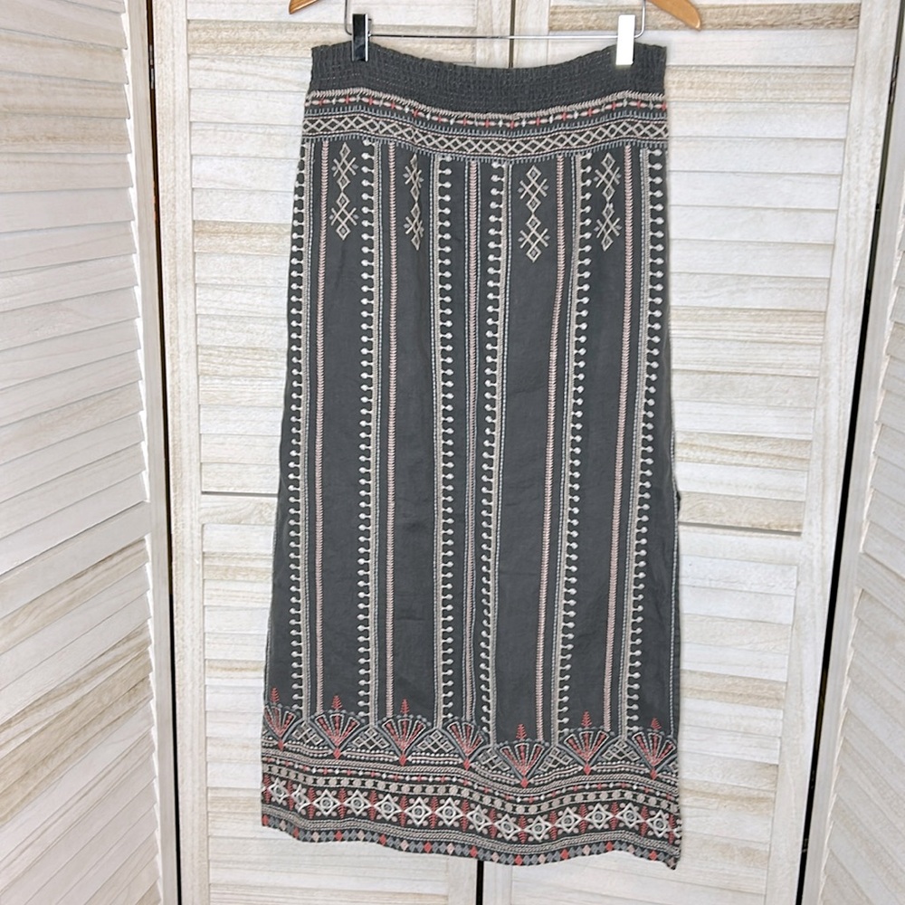 Johnny Was LA Linen Side Slit Maxi Skirt. Size Small - Picture 2 of 10